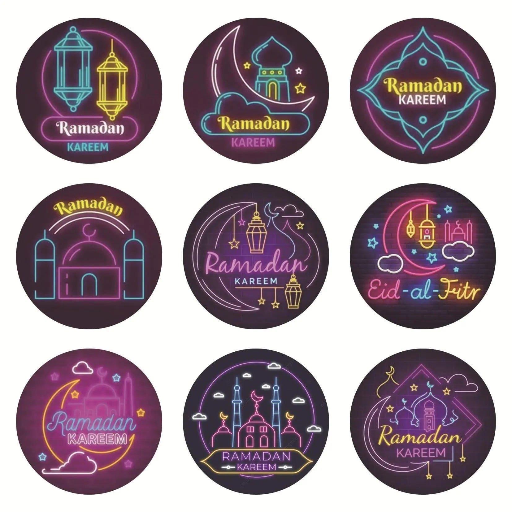 Mariam's Collection MR014 Ramadan Sticker, 90 Pcs Stickers Eid Mubarak Decoration — Mariam's Collection branding close-up