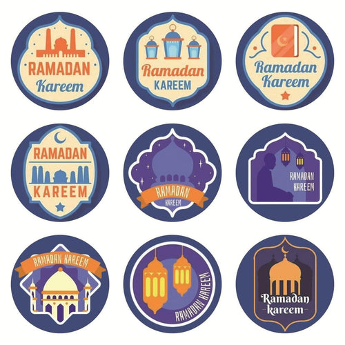 MR014 Ramadan Sticker, 90 Pcs Stickers Eid Mubarak Decoration