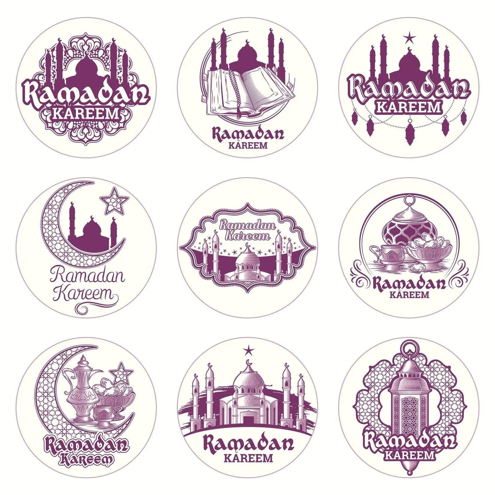Mariam's Collection MR014 Ramadan Sticker, 90 Pcs Stickers Eid Mubarak Decoration — product on model