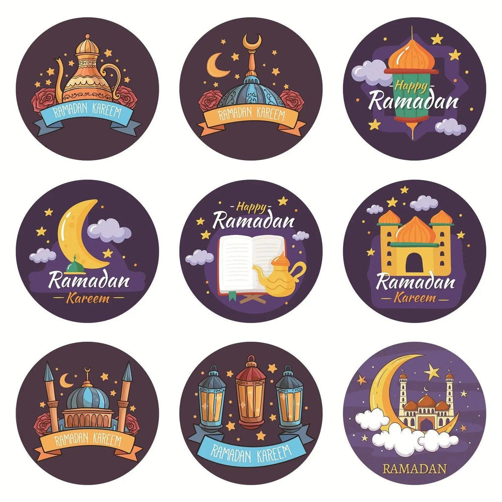 Mariam's Collection MR014 Ramadan Sticker, 90 Pcs Stickers Eid Mubarak Decoration — fabric or material detail