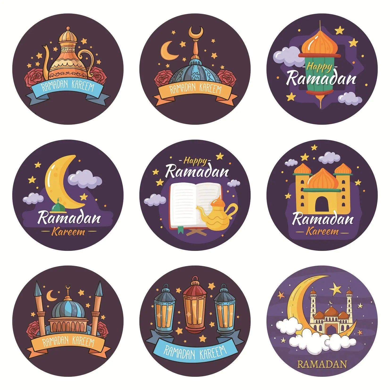 Mariam's Collection MR014 Ramadan Sticker, 90 Pcs Stickers Eid Mubarak Decoration — fabric or material detail