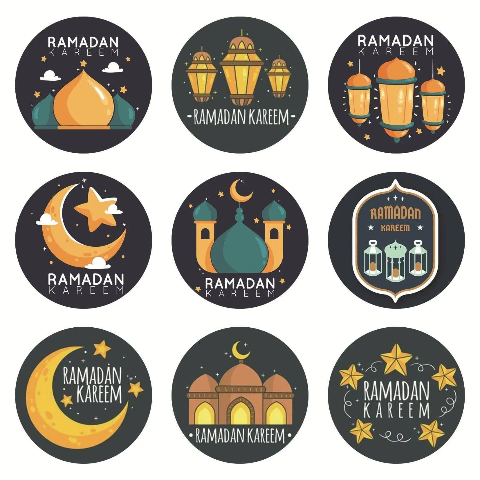 Mariam's Collection MR014 Ramadan Sticker, 90 Pcs Stickers Eid Mubarak Decoration — comparison shot