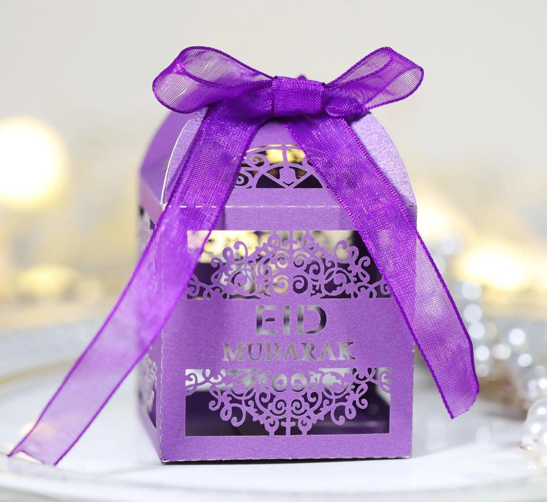 Mariam's Collection Mariam's Collection MR018 50 Pcs Happy Eid Mubarak Hollow Candy Box — product category context