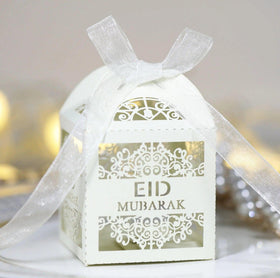 Mariam's Collection MR018 50 Pcs Happy Eid Mubarak Hollow Candy Box