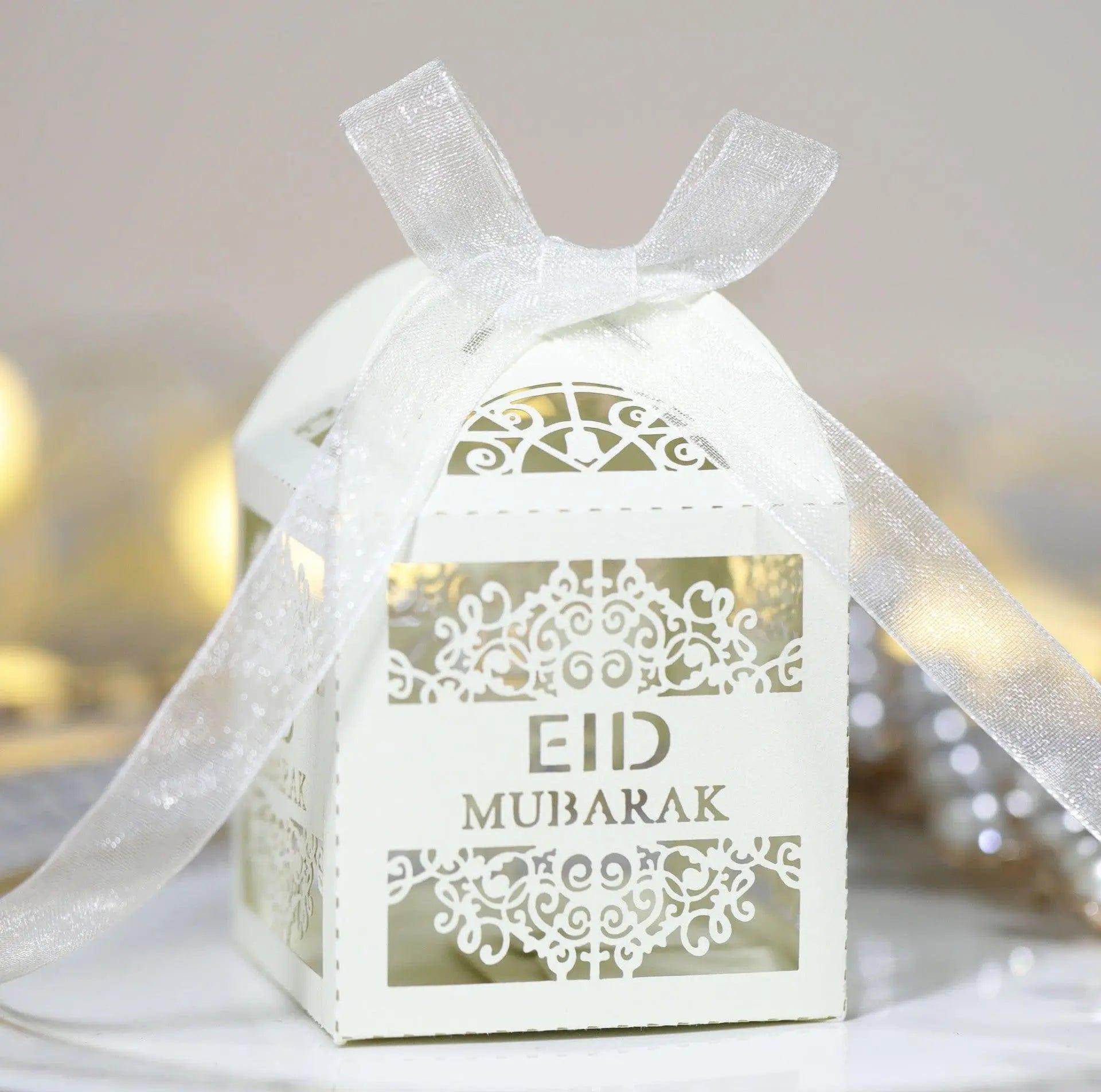 Mariam's Collection Mariam's Collection MR018 50 Pcs Happy Eid Mubarak Hollow Candy Box — main product shot