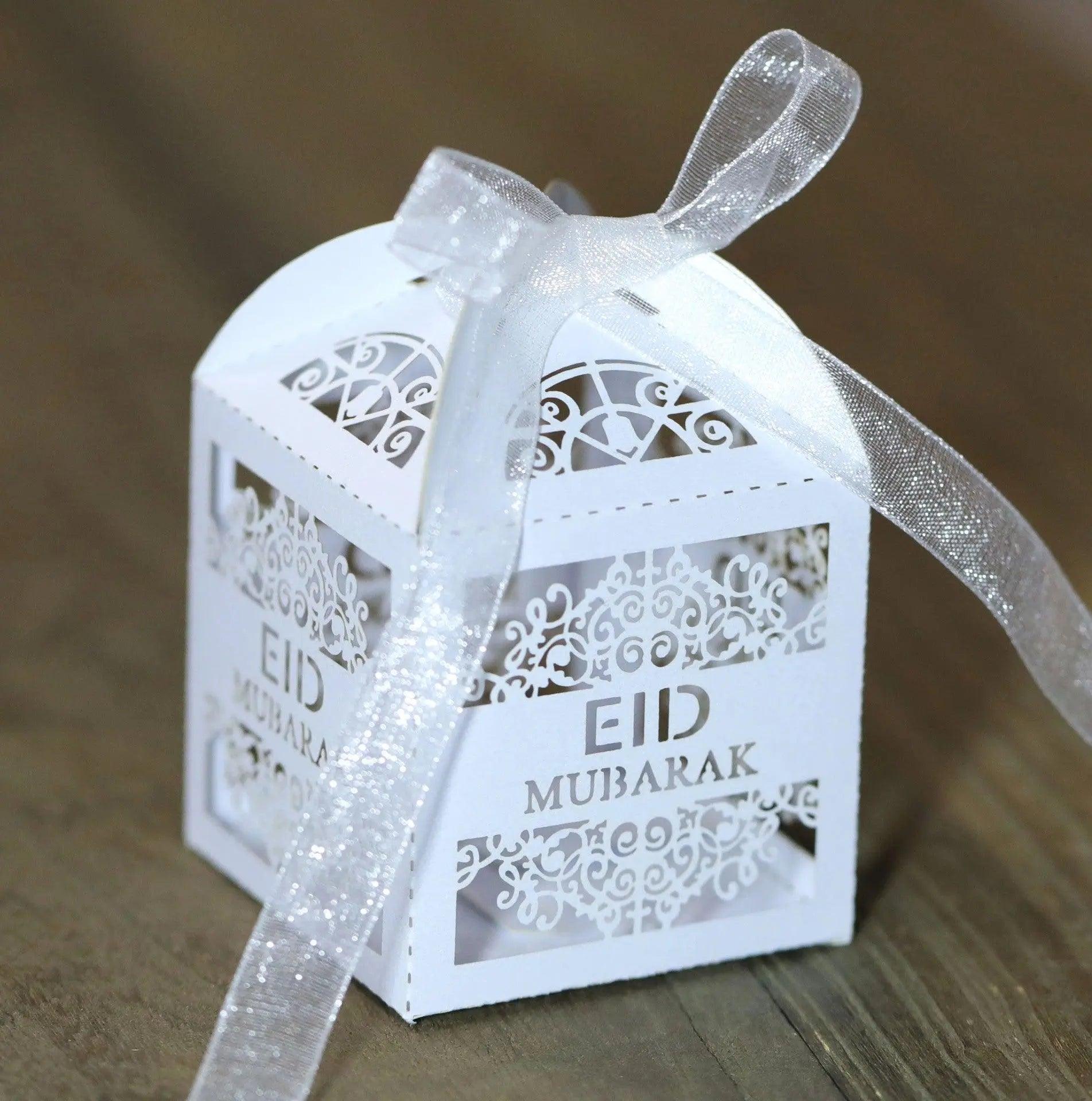 Mariam's Collection Mariam's Collection MR018 50 Pcs Happy Eid Mubarak Hollow Candy Box — construction detail