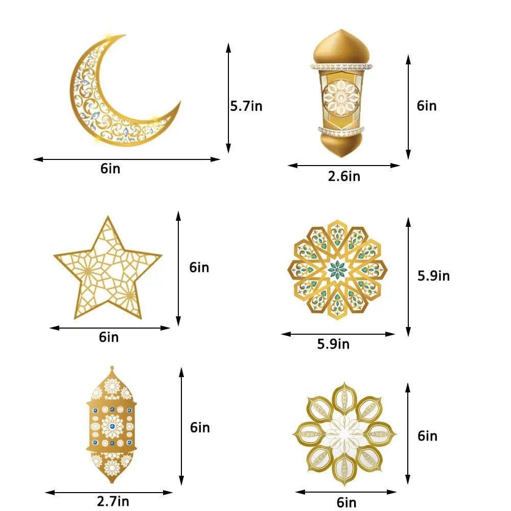 Mariam's Collection MR019 Eid Mubarak Spiral Banner,Ramadan Home Decor, 6 pcs — construction detail