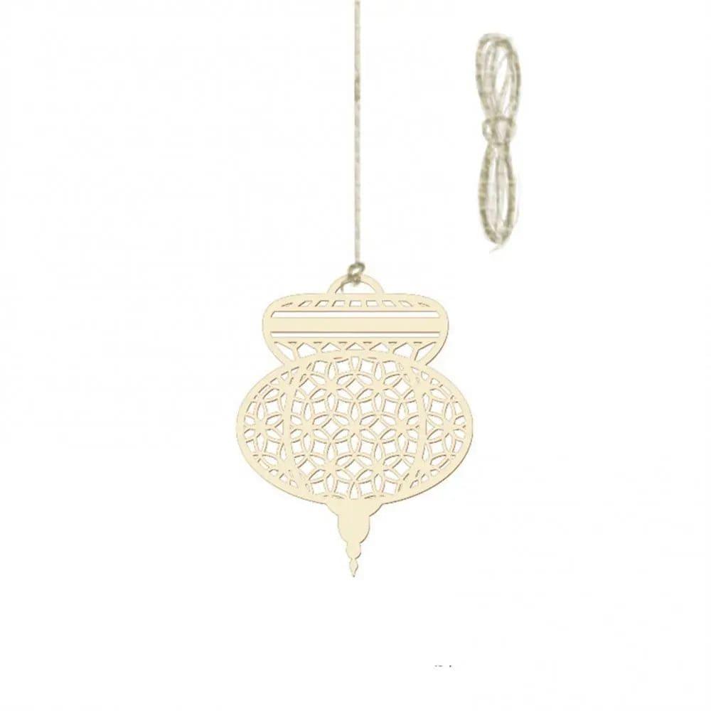 Mariam's Collection Mariam's Collection MR020  Wooden Ramadan & Eid Mubarak Decoration — Mariam's Collection branding close-up