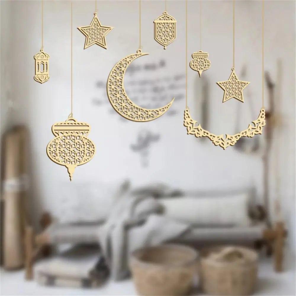 Mariam's Collection Mariam's Collection MR020  Wooden Ramadan & Eid Mubarak Decoration — construction detail
