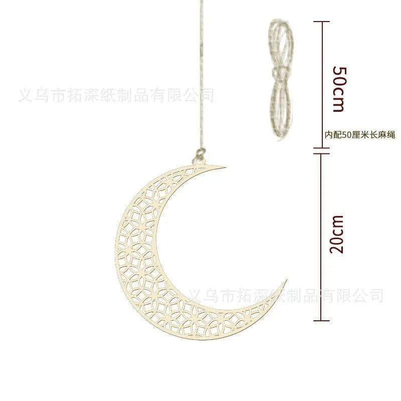 Mariam's Collection Mariam's Collection MR020  Wooden Ramadan & Eid Mubarak Decoration — alternative angle