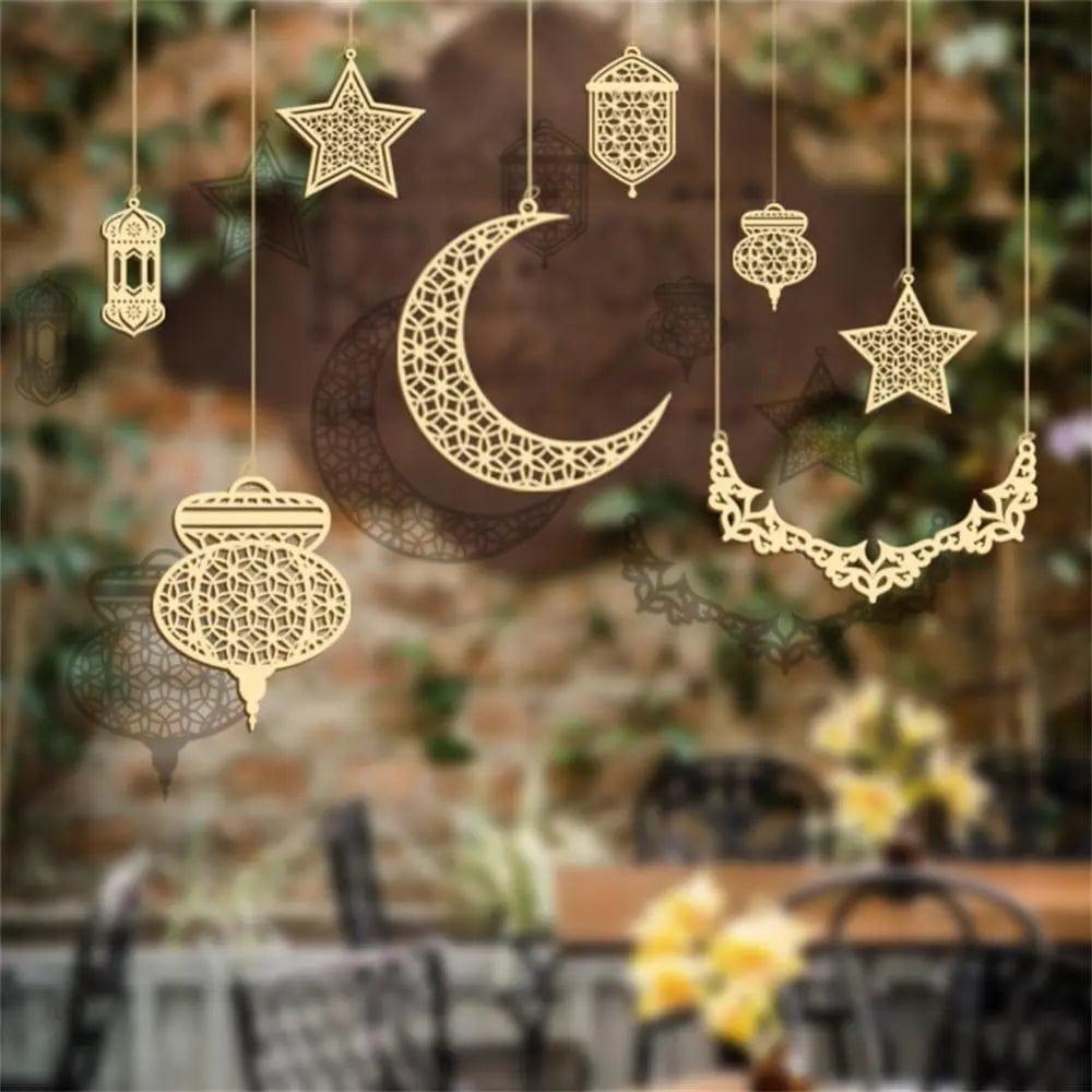 Mariam's Collection Mariam's Collection MR020  Wooden Ramadan & Eid Mubarak Decoration — main product shot