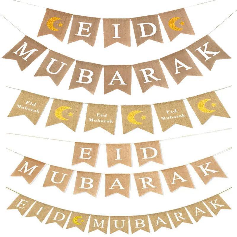 Mariam's Collection Mariam's Collection MR026 EID MUBARAK Party Decorative Banner — main product shot