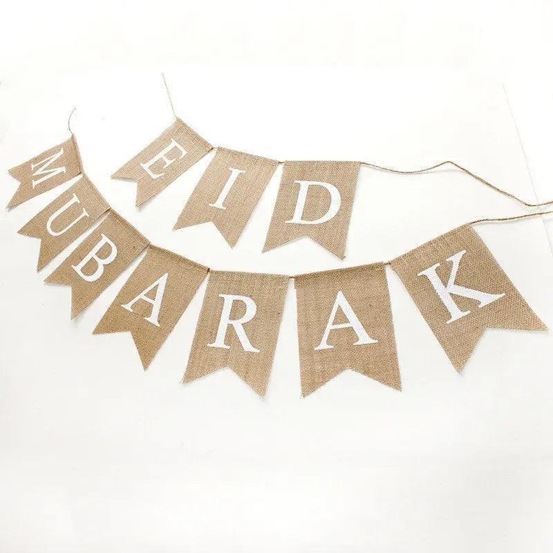 Mariam's Collection Mariam's Collection MR026 EID MUBARAK Party Decorative Banner — construction detail
