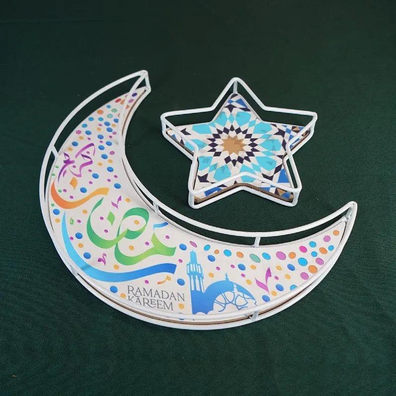 Mariam's Collection Mariam's Collection MR029 Ramadan Tray, Iron Festive Moon Tray — detail shot 8