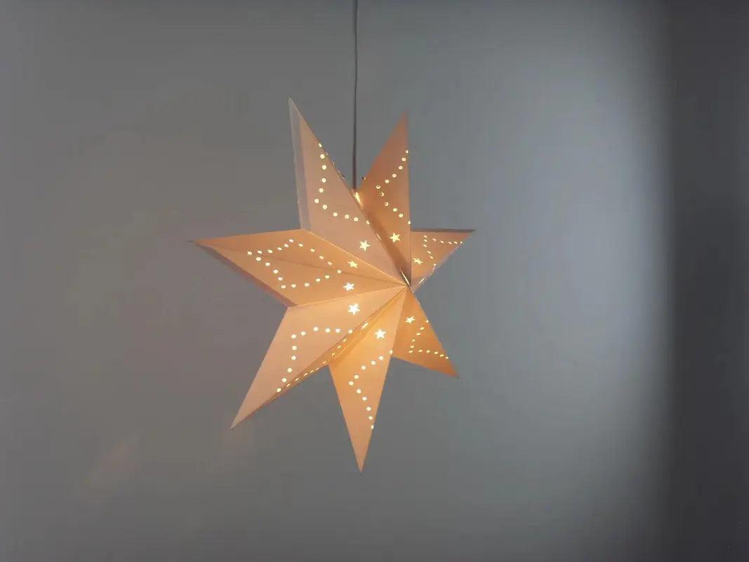 Mariam's Collection MR035 Hollow Star Hanging, Eid Mubarak Christmas Ramadan Decoration — lifestyle worn / used context