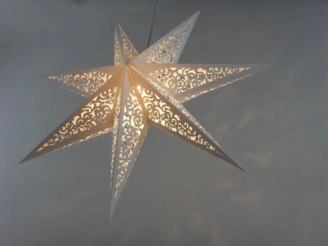 Mariam's Collection MR035 Hollow Star Hanging, Eid Mubarak Christmas Ramadan Decoration — Mariam's Collection branding close-up