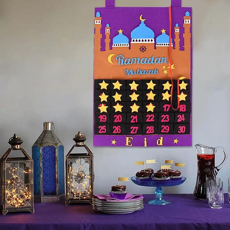 Mariam's Collection Mariam's Collection MR044 Calendar Fabric Ramadan Hanging Pendant — main product shot