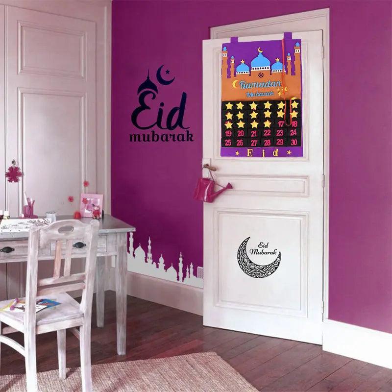 Mariam's Collection Mariam's Collection MR044 Calendar Fabric Ramadan Hanging Pendant — construction detail