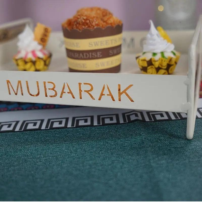 Mariam's Collection Mariam's Collection MR047 Ramadan Iron Party Tray — Mariam's Collection branding close-up