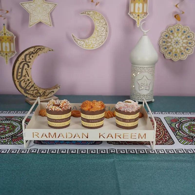 Mariam's Collection Mariam's Collection MR047 Ramadan Iron Party Tray — lifestyle worn / used context