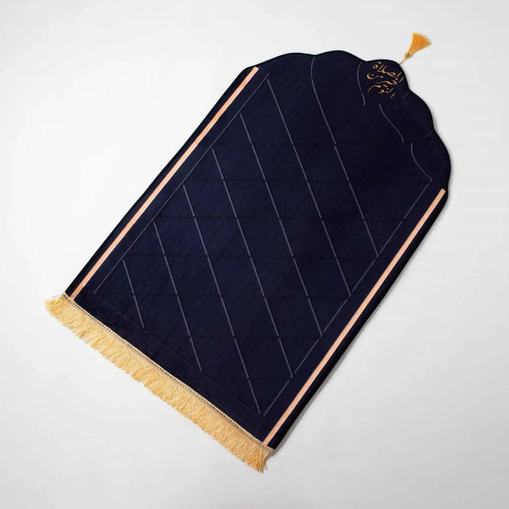 Mariam's Collection MR054 Thickened Sponge Printed Flannel Tassel Prayer Mat — main product shot