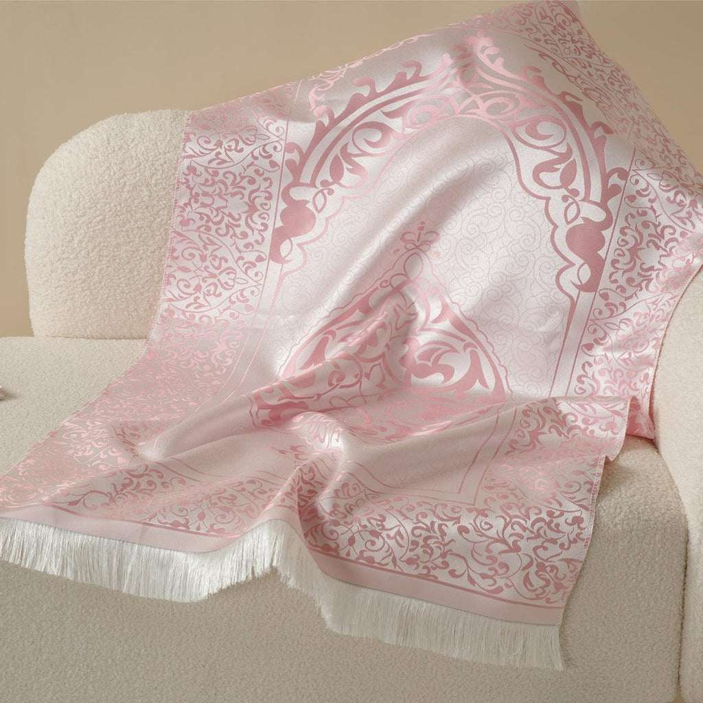 Mariam's Collection Mariam's Collection New Luxury Prayer Mat and Tasbeeh Set (MR056) — side view