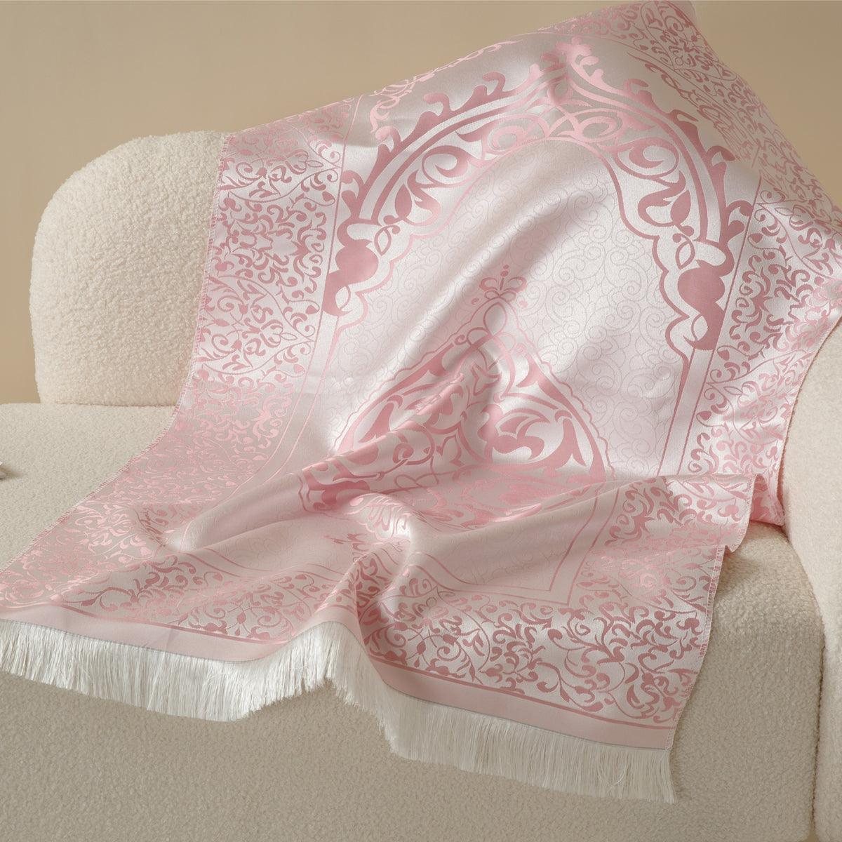 Mariam's Collection Mariam's Collection New Luxury Prayer Mat and Tasbeeh Set (MR056) — side view