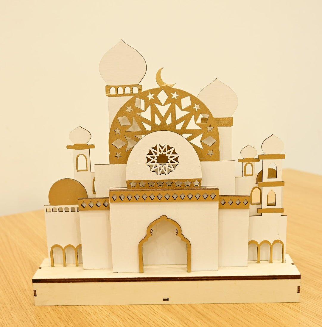 Mariam's Collection Mariam's Collection MR059 Wooden LED MASJID Shape Atmosphere Light — detail shot 8