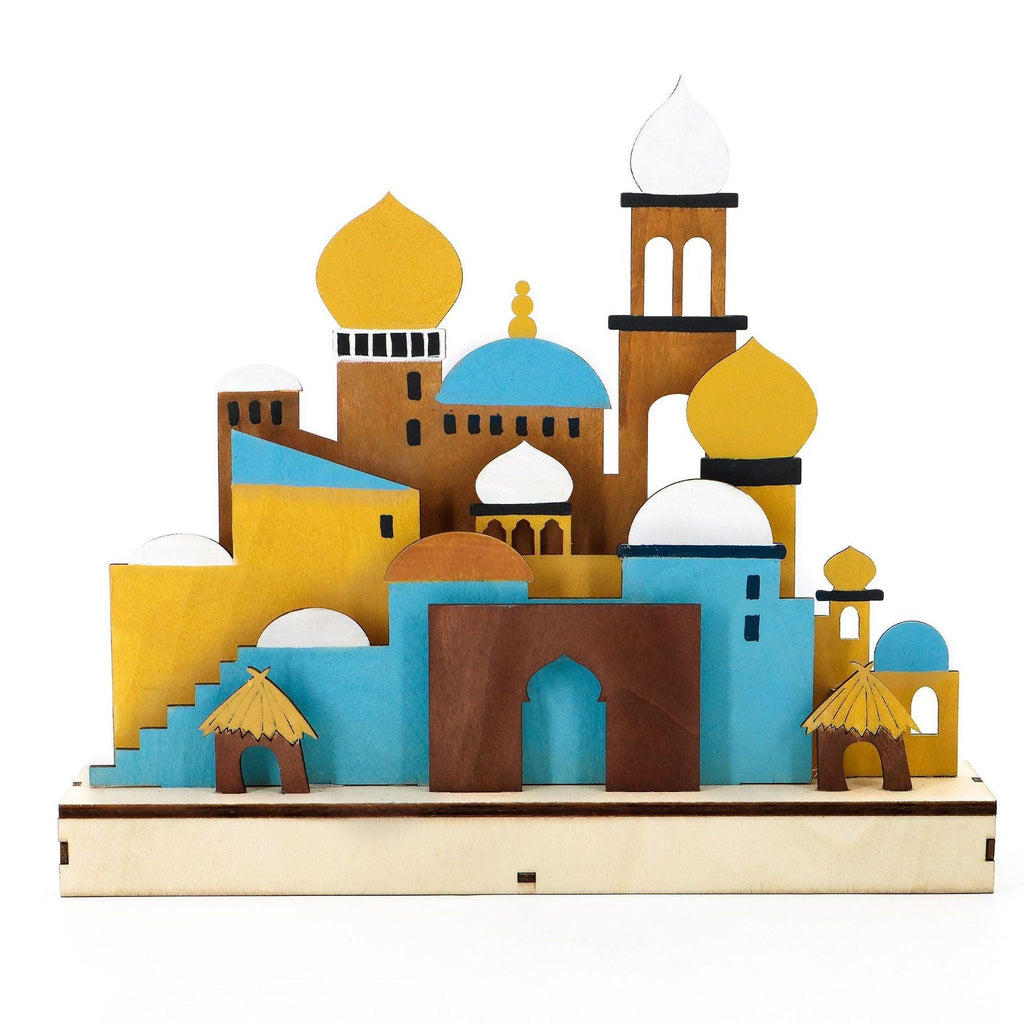 Mariam's Collection Mariam's Collection MR059 Wooden LED MASJID Shape Atmosphere Light — detail shot 6