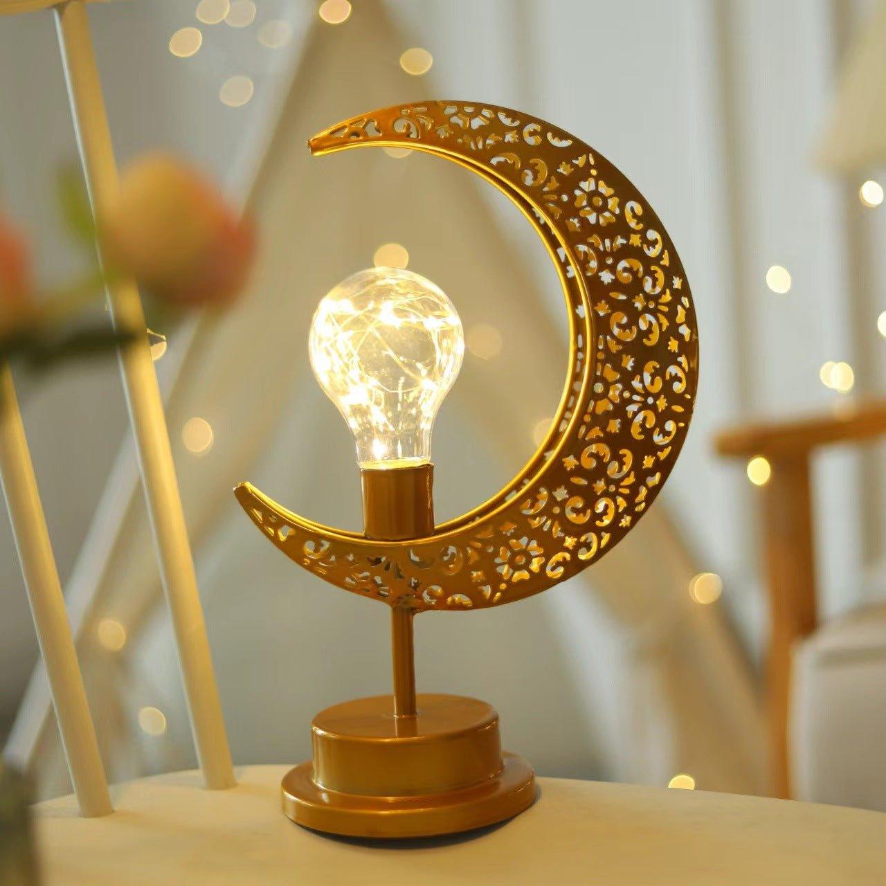 Mariam's Collection Mariam's Collection MR060 LED Wrought Iron Moon Lamp — detail shot 6