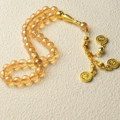 Mariam's Collection Mariam's Collection MR063 Solid Color Glass 33 Muslim Tasibeeh — lifestyle worn / used context