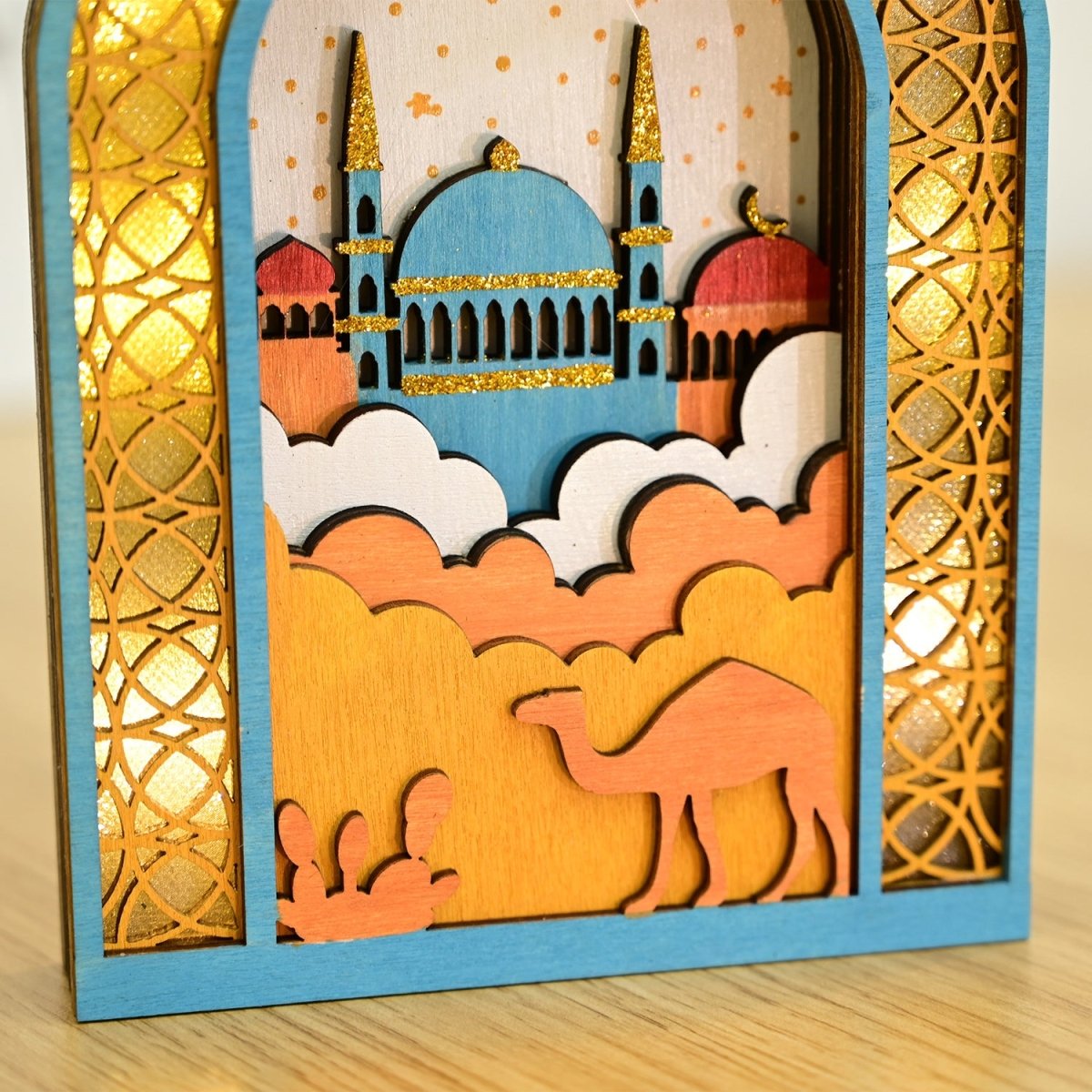 Mariam's Collection Mariam's Collection MR064 Wooden Luminous LED Creative Decorations — detail shot 7