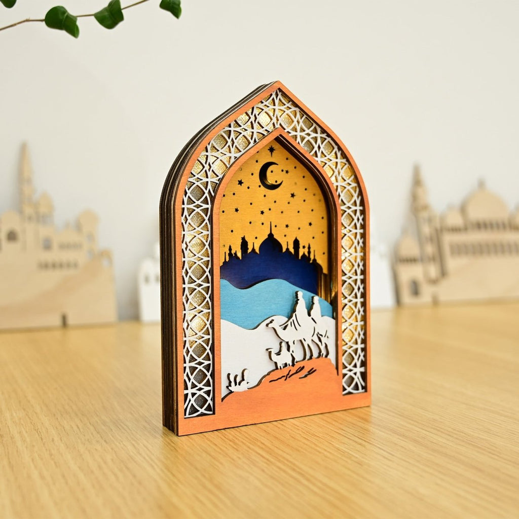 Mariam's Collection Mariam's Collection MR064 Wooden Luminous LED Creative Decorations — construction detail