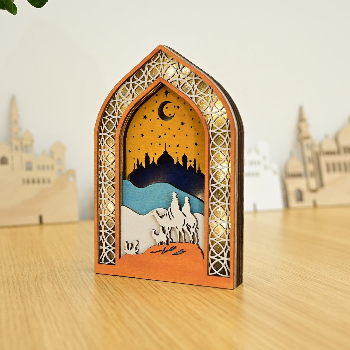 Mariam's Collection Mariam's Collection MR064 Wooden Luminous LED Creative Decorations — product category context