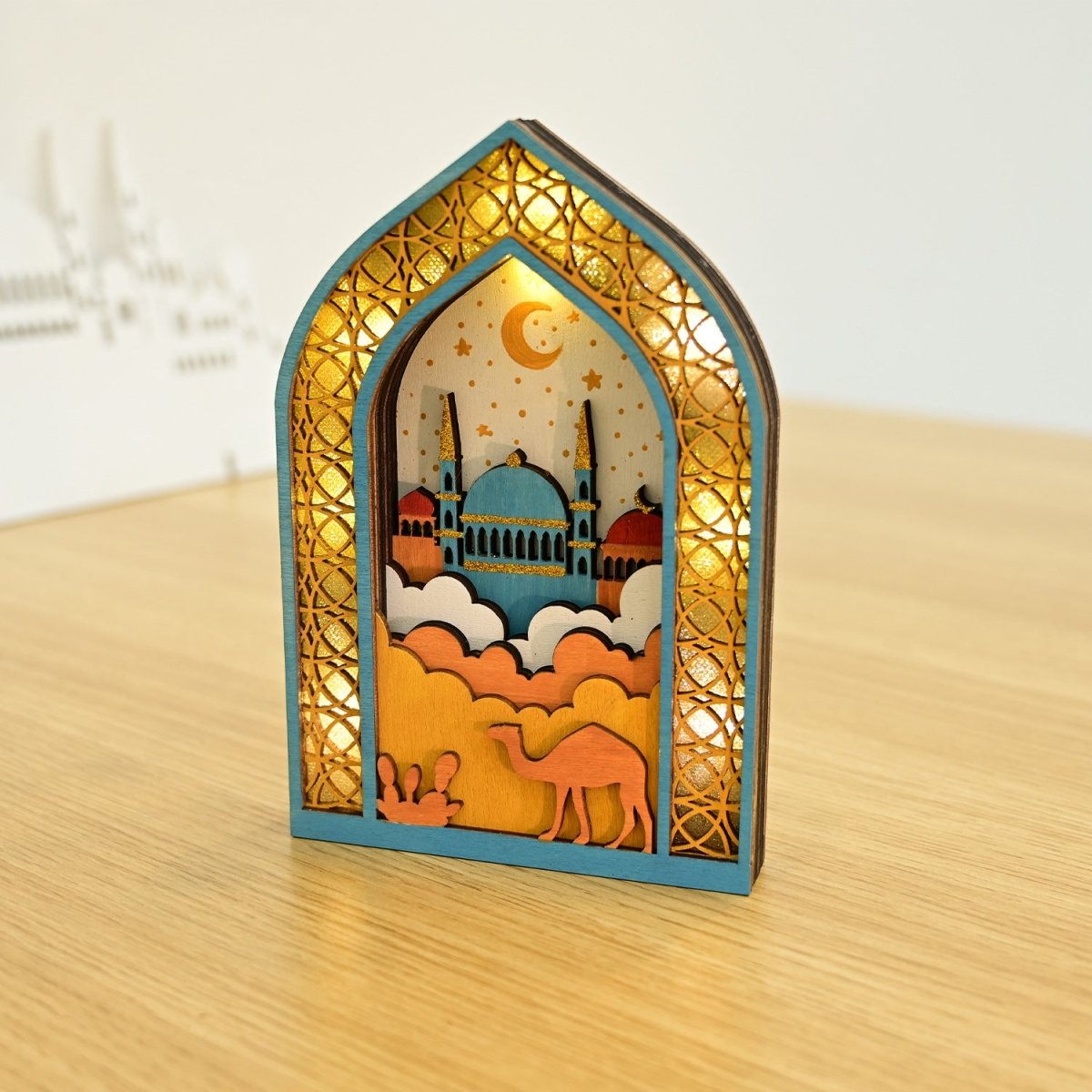 Mariam's Collection Mariam's Collection MR064 Wooden Luminous LED Creative Decorations — detail shot 6