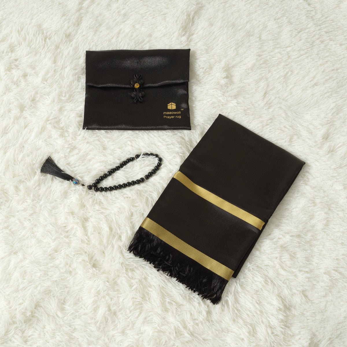 Mariam's Collection MR065 Eco-Friendly New Luxury Prayer Mat and Tasbeeh Set — detail shot 8