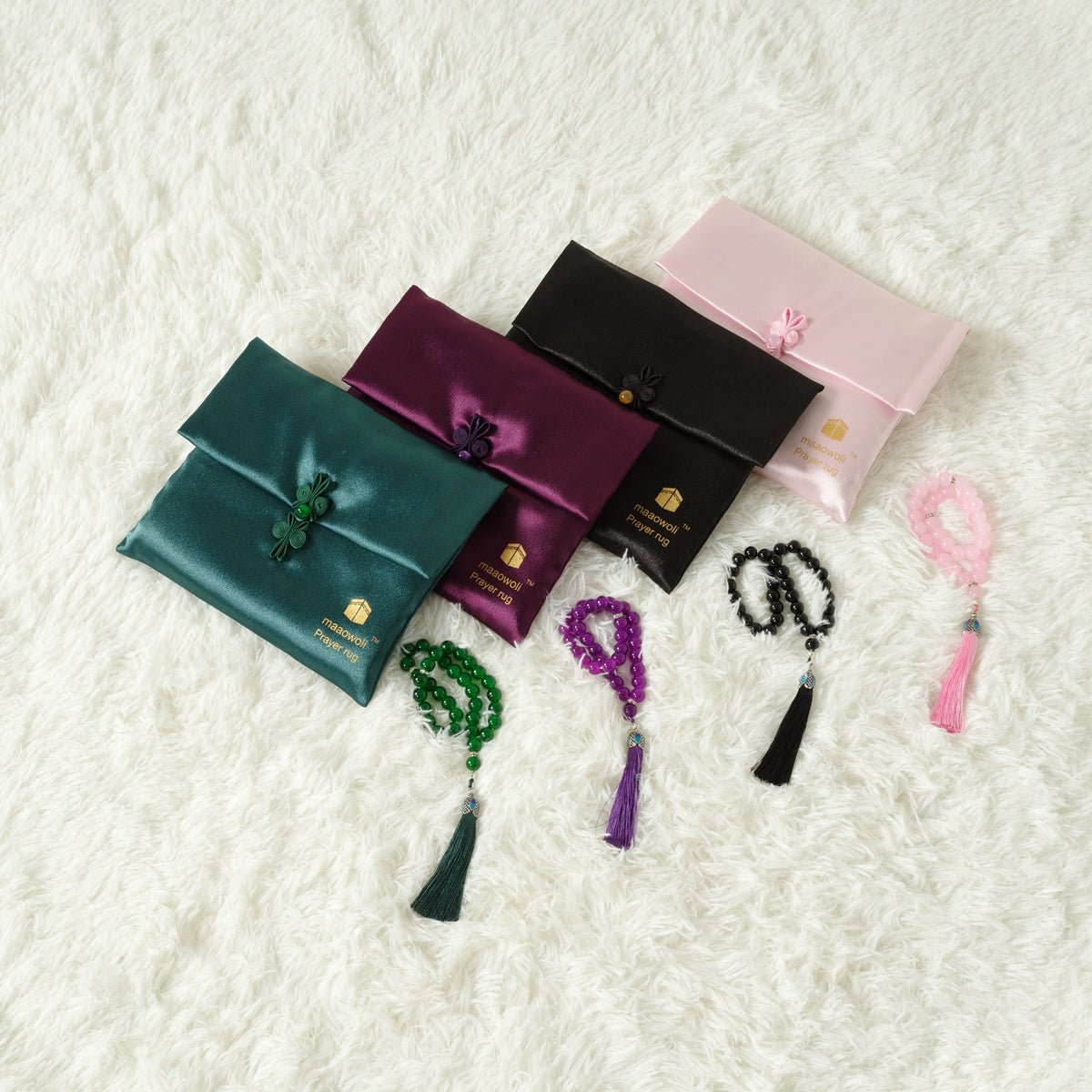 Mariam's Collection MR065 Eco-Friendly New Luxury Prayer Mat and Tasbeeh Set — lifestyle worn / used context