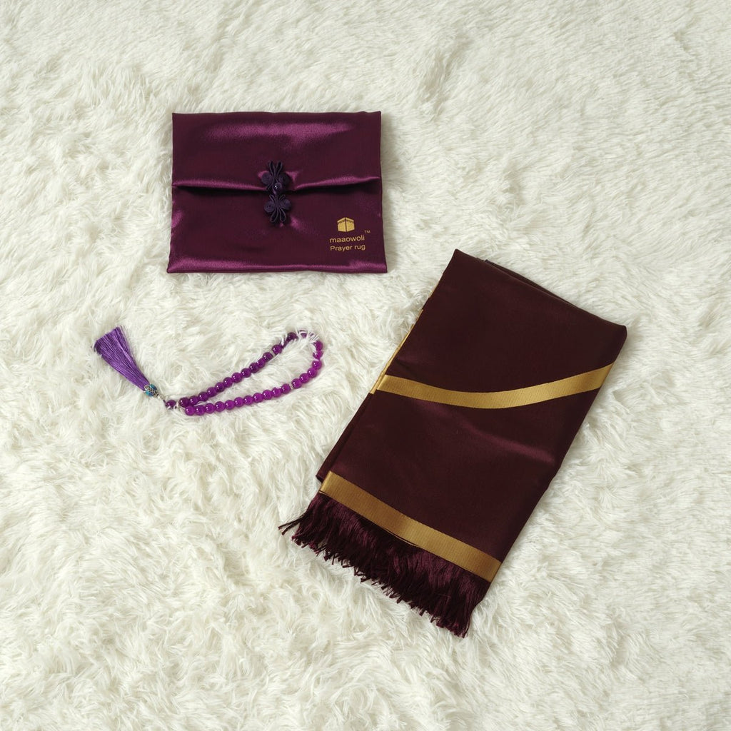 Mariam's Collection MR065 Eco-Friendly New Luxury Prayer Mat and Tasbeeh Set — packaging
