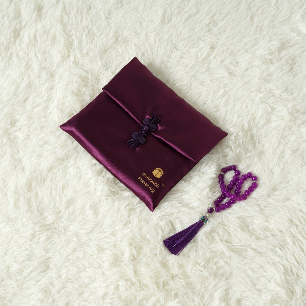 Mariam's Collection MR065 Eco-Friendly New Luxury Prayer Mat and Tasbeeh Set — color detail