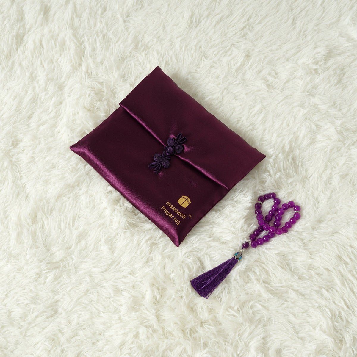 Mariam's Collection MR065 Eco-Friendly New Luxury Prayer Mat and Tasbeeh Set — color detail