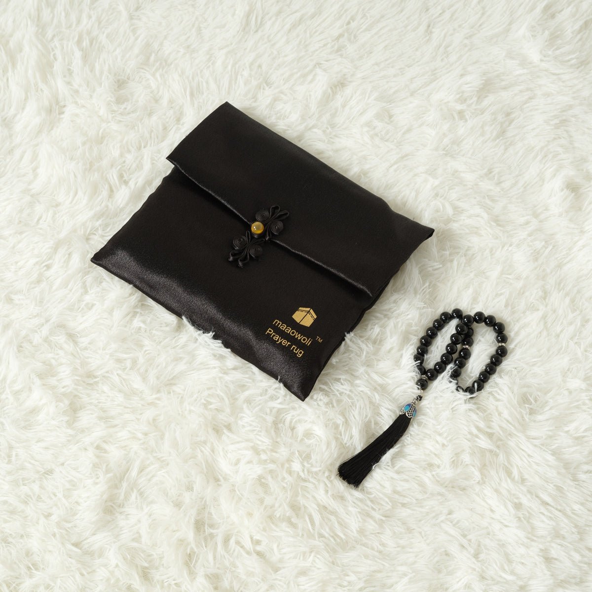 Mariam's Collection MR065 Eco-Friendly New Luxury Prayer Mat and Tasbeeh Set — detail shot 7