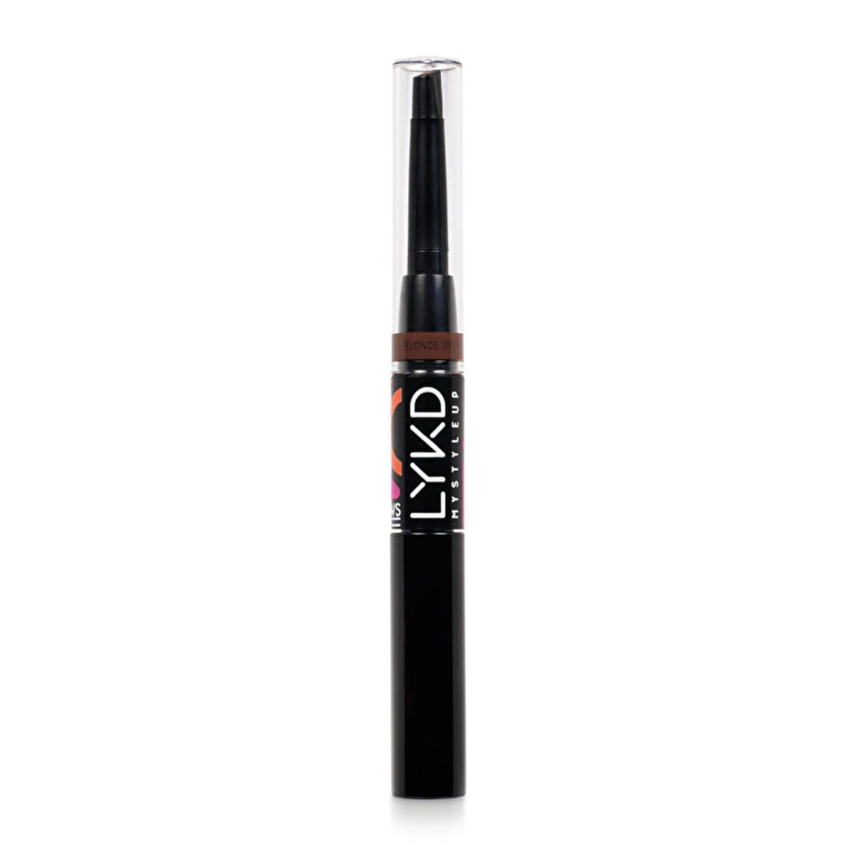 LYKD Double Sided Brow Kit Blonde 301 - Dual-Ended Brow Pencil and Mascara for Natural-Looking Eyebrows