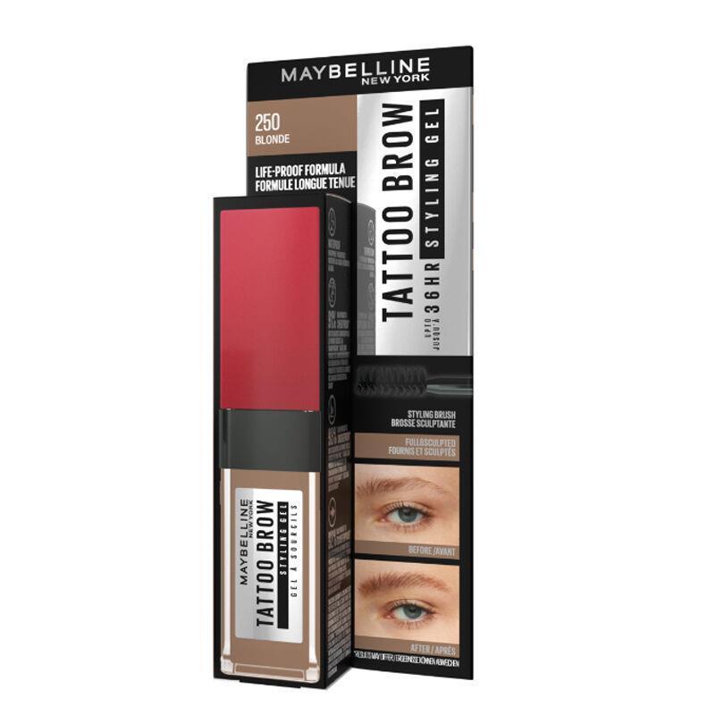 Maybelline Long-Lasting Tattoo Brow Gel 250 - Waterproof, Vegan Eyebrow Makeup