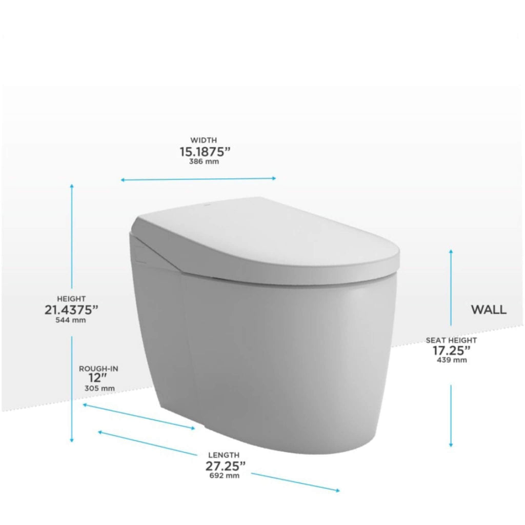 [MS8551CUMFG#01] TOTO Neorest AS 1.0 GPF Dual Flush One Piece Elongated Toilet With Integrated Smart Bidet Seat (SAK10368) – 