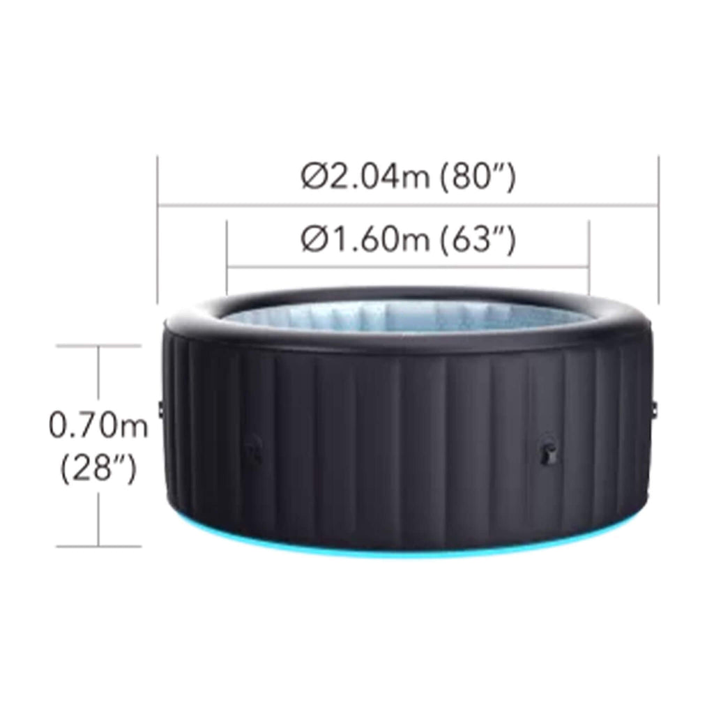 MSpa Aurora Urban Series Six-Person Inflatable Round Hot Tub With Hydro Massage [U-AU061] (SAK19375) – SAKSBY WHOLESALE, view