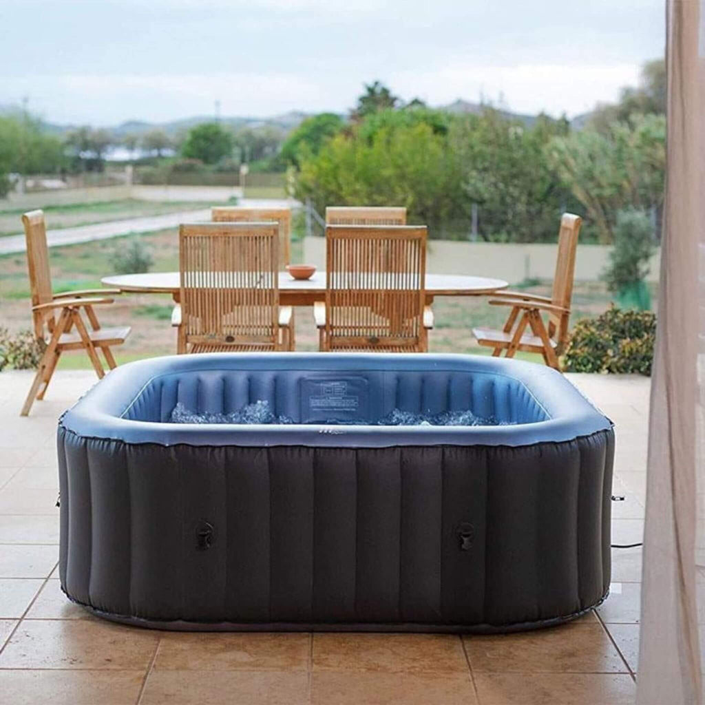 MSpa Tekapo Comfort Series Six-Person Inflatable Square Bubble Spa Hot Tub With 132 Bubble Jets [C-TE062] (SAK80641) – SAKSBY
