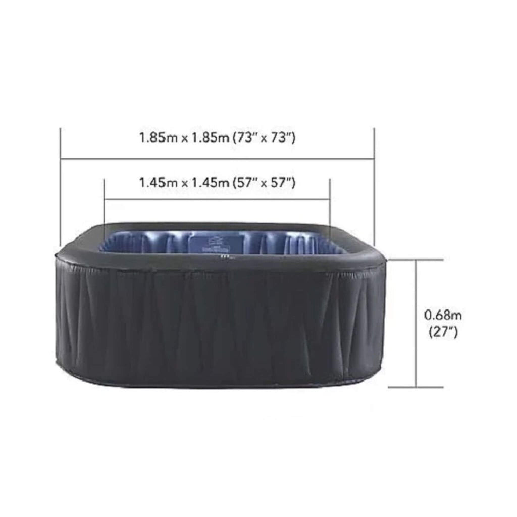 MSpa Tekapo Comfort Series Six-Person Inflatable Square Bubble Spa Hot Tub With 132 Bubble Jets [C-TE062] (SAK80641) – SAKSBY