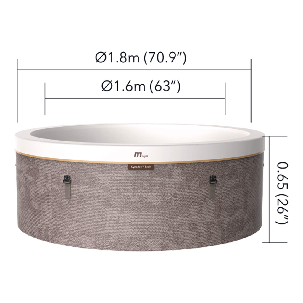 MSpa Cocoon Verto Series Six-Person Inflatable Round Hot Tub With Hydro Massage [F-CO063WE] (SAK50928) – SAKSBY WHOLESALE, vi