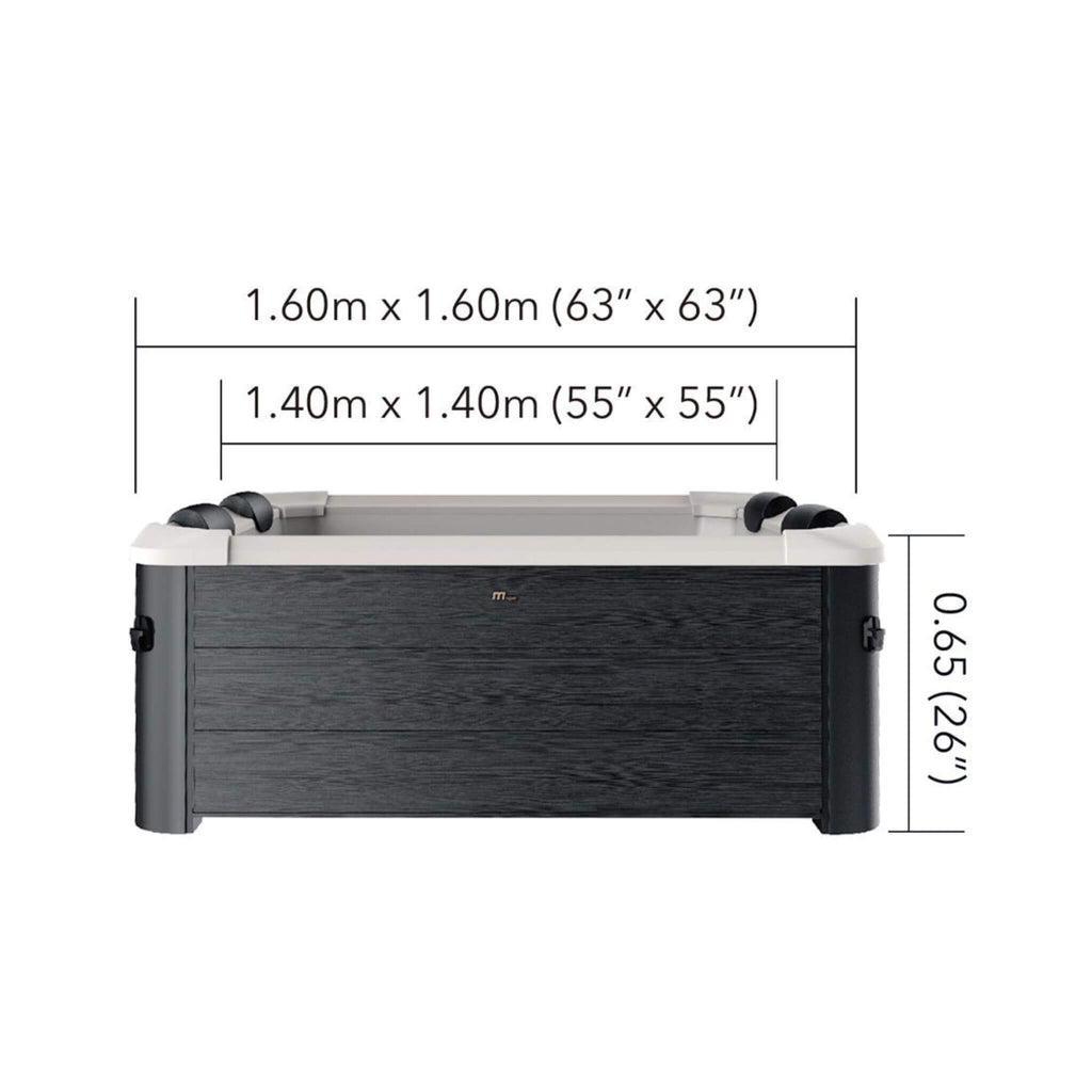MSpa Oslo Supreme 6-Person 120 Jets Square Spa W/ LED Lights & Integrated App Control [F-OS063W] (SAK93516) – SAKSBY WHOLESAL