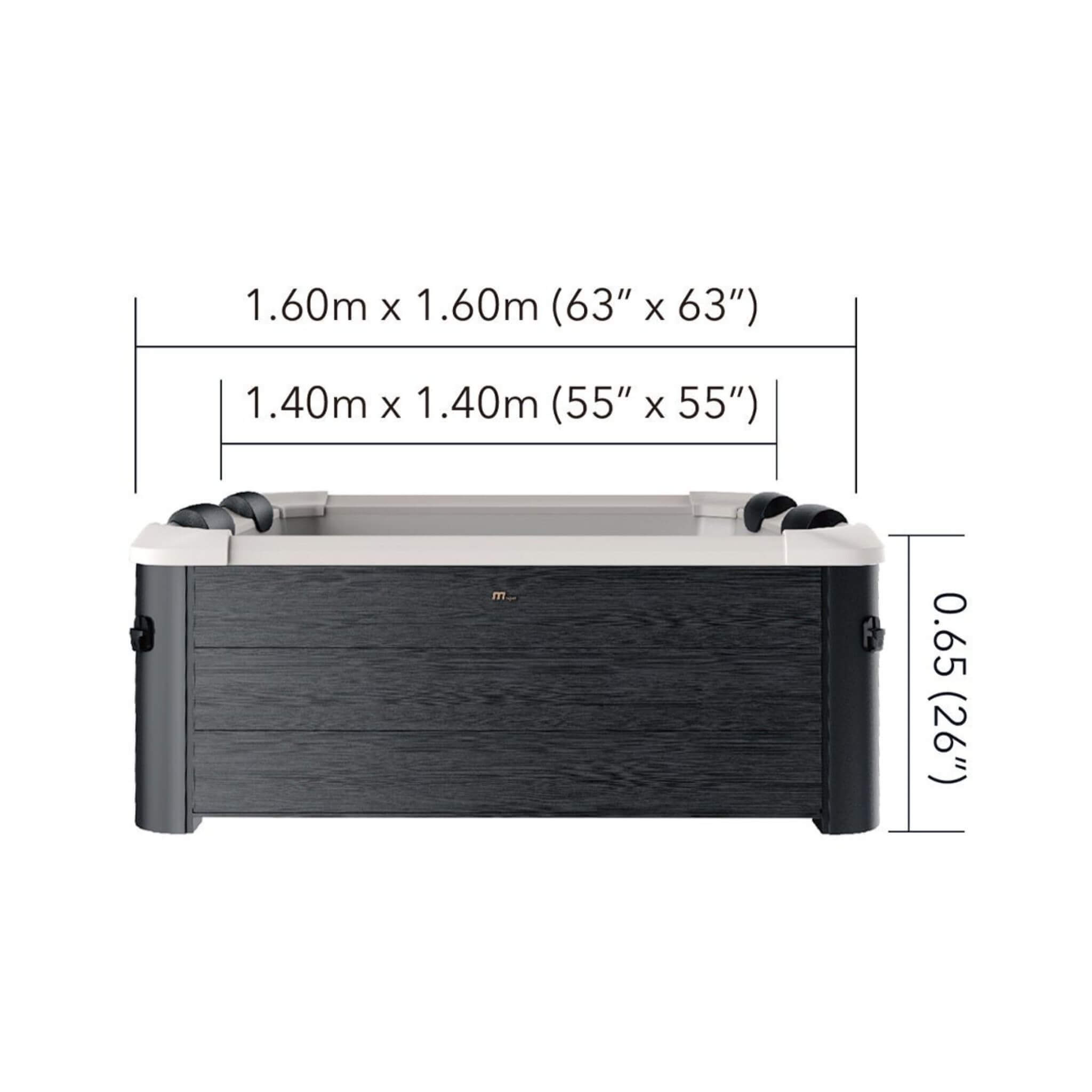 MSpa Oslo Supreme 6-Person 120 Jets Square Spa W/ LED Lights & Integrated App Control [F-OS063W] (SAK93516) – SAKSBY WHOLESAL